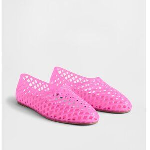 GAP Jelly Ballet Flats In Phoebe Pink NEW 7